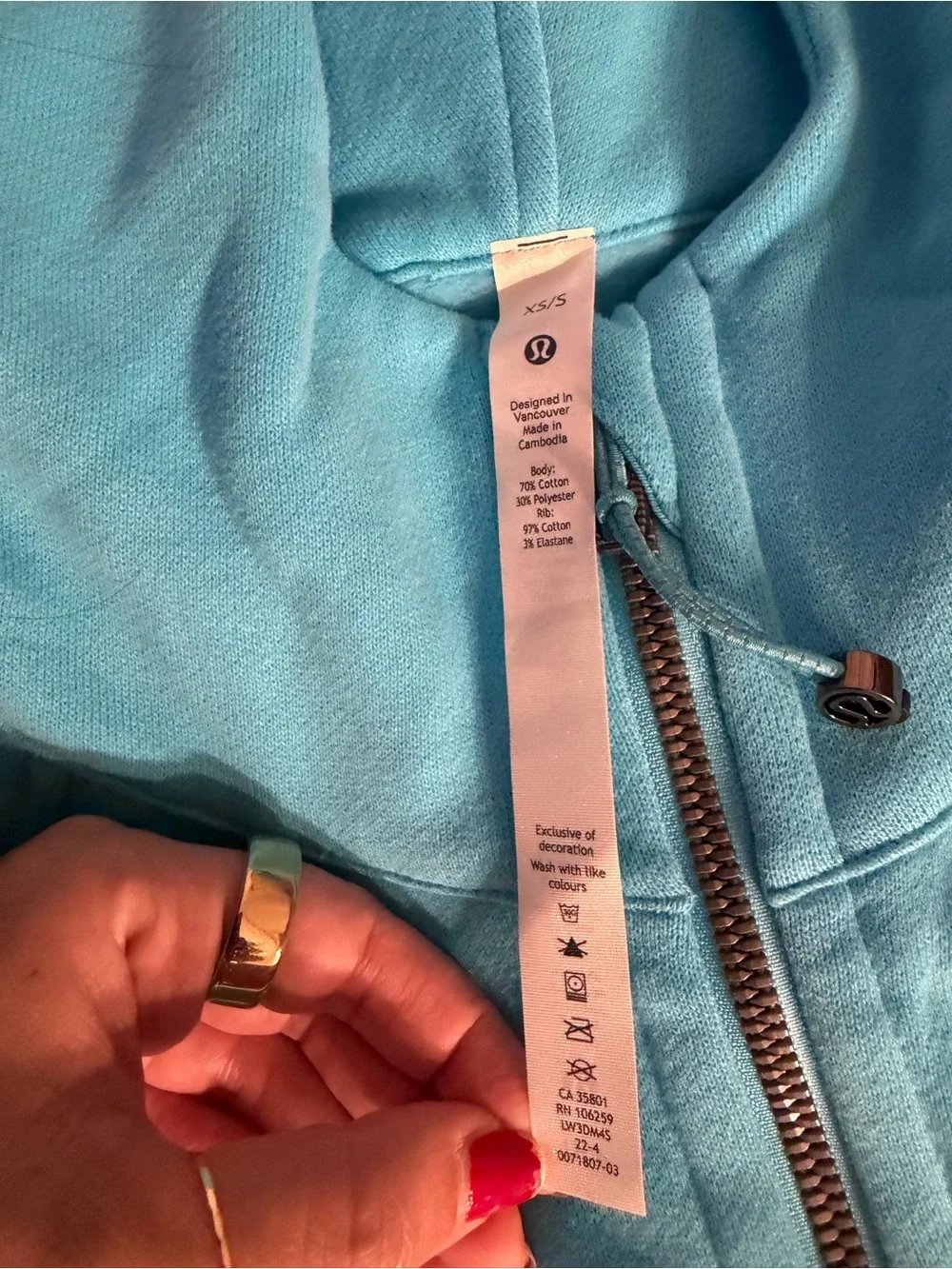 NWT Lululemon 1/2 Zip Scuba Oversized Hoodie - Electric Turquoise - XS/S - Rare!